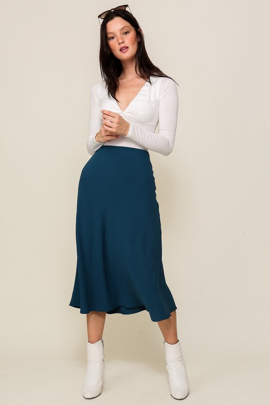 Midi Teal Skirt