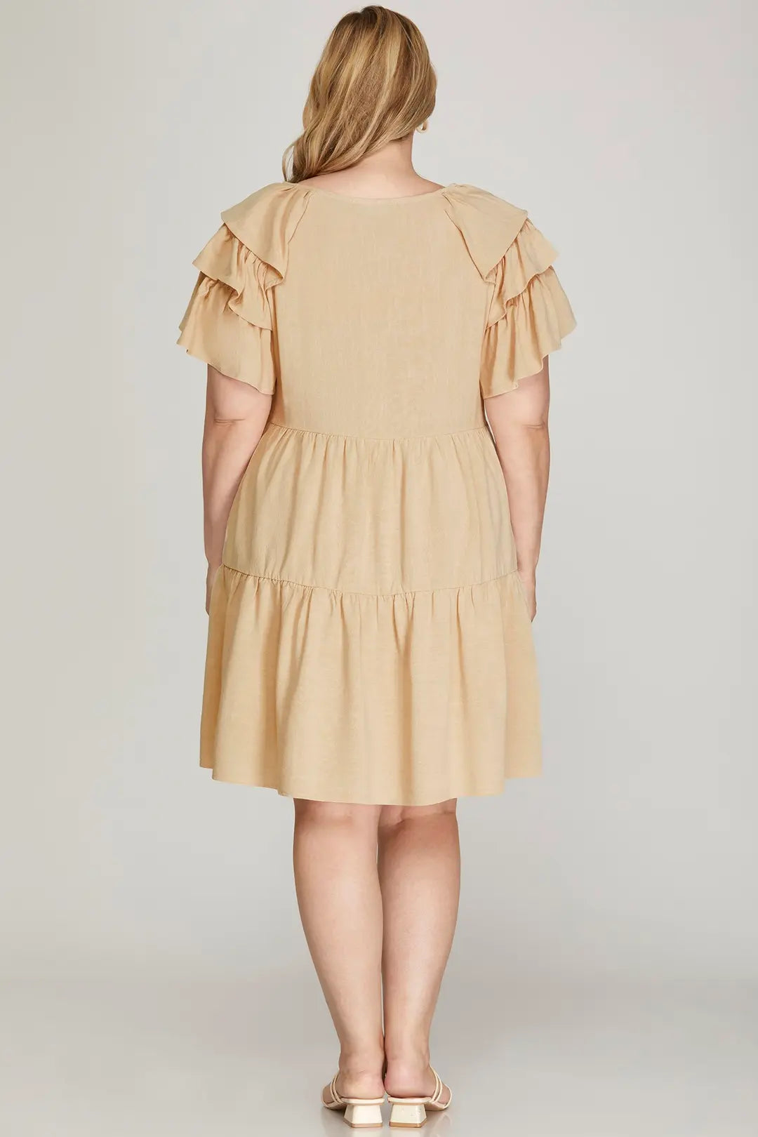 Ruffle Slv Dress