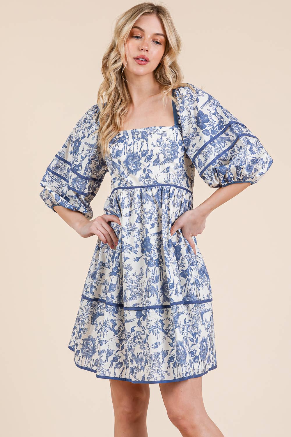 Floral Tiered Mini Dress