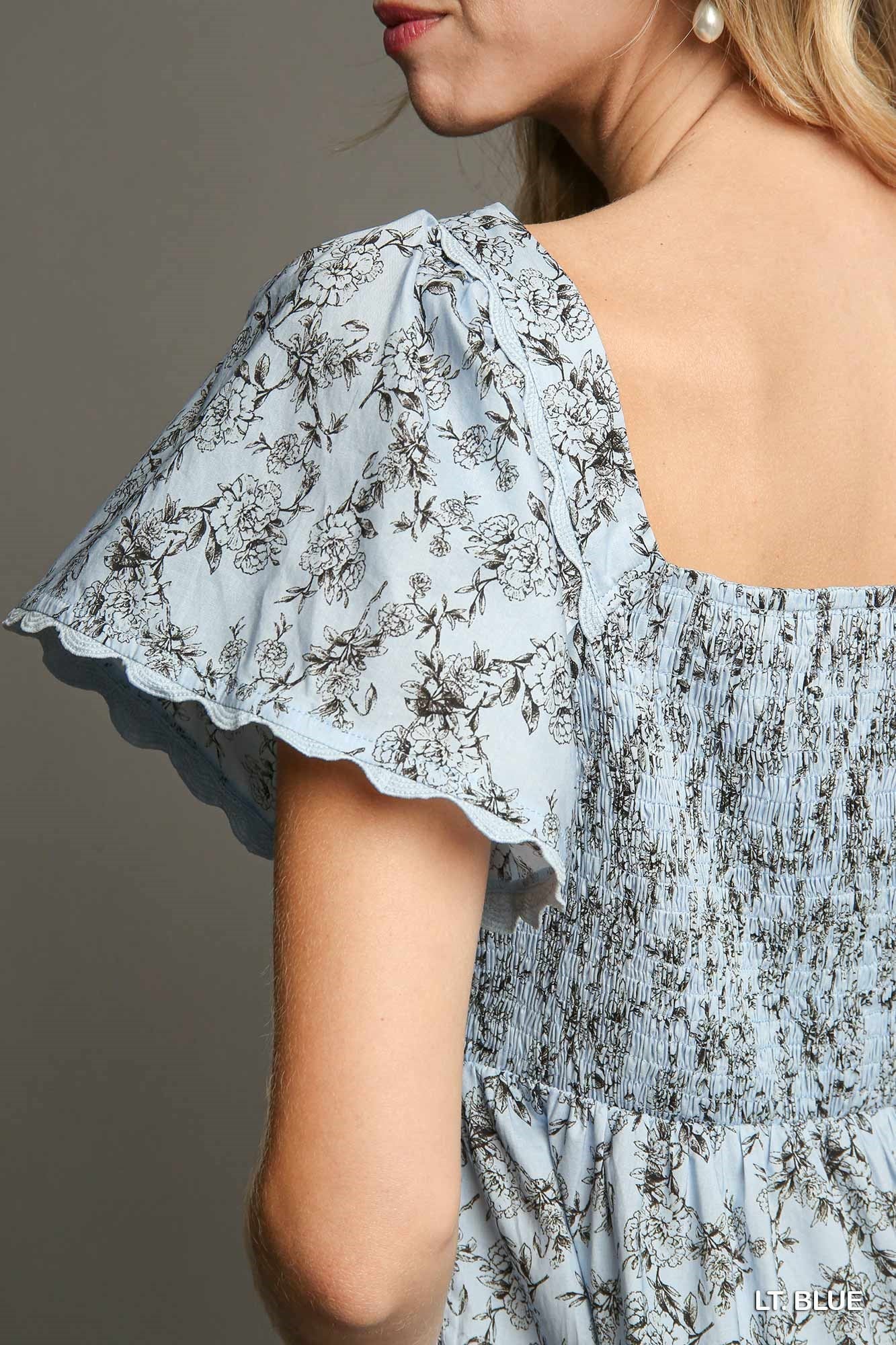 Floral Toile Dress