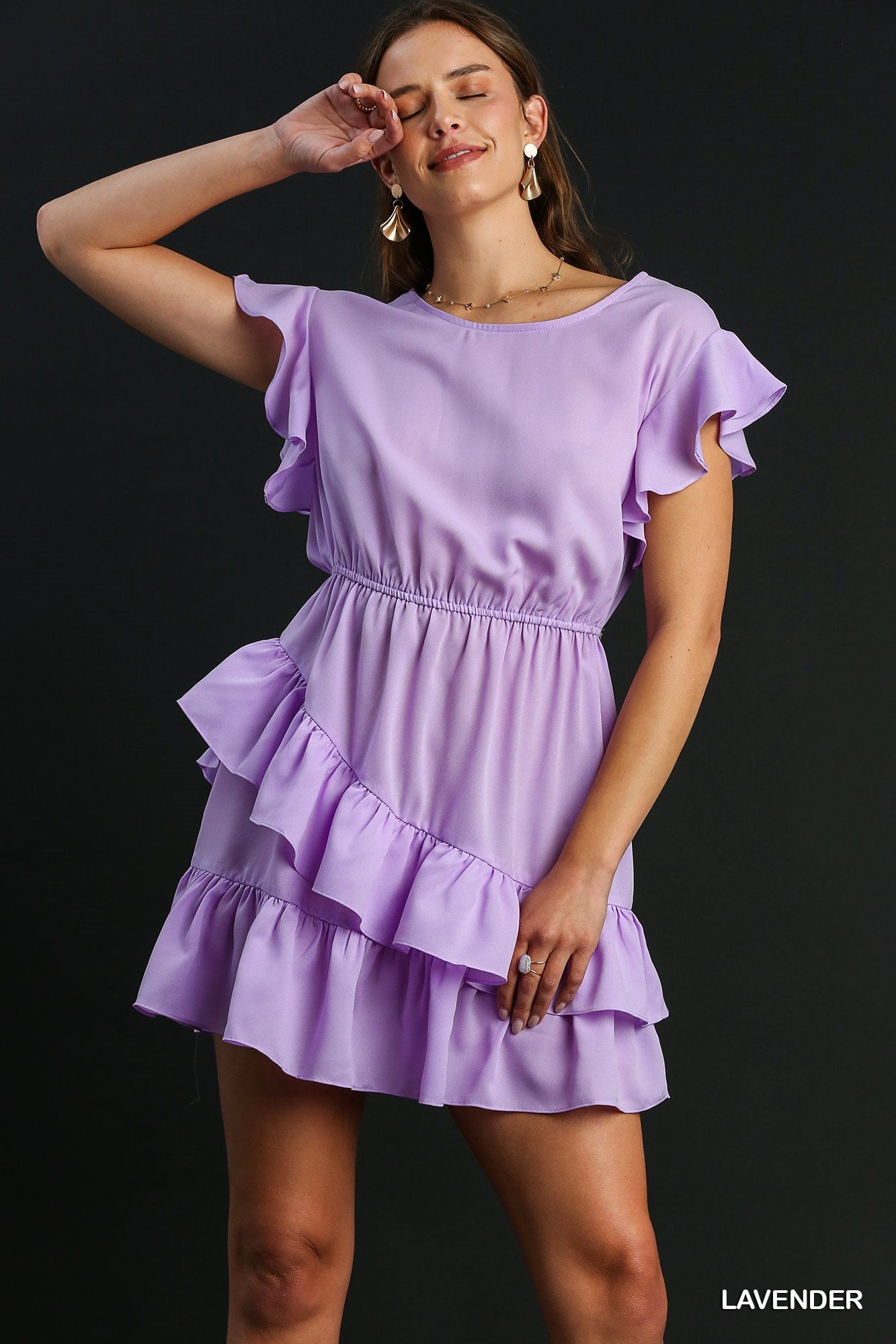Lilac ruffle dress