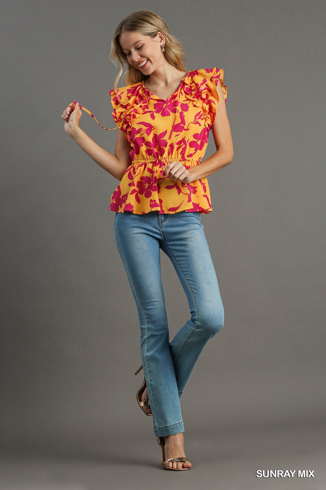 Katy Ruffle SLV Top