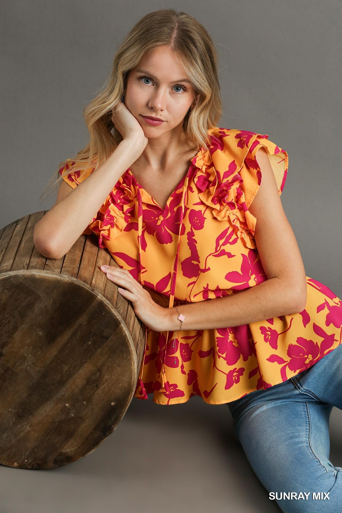 Katy Ruffle SLV Top