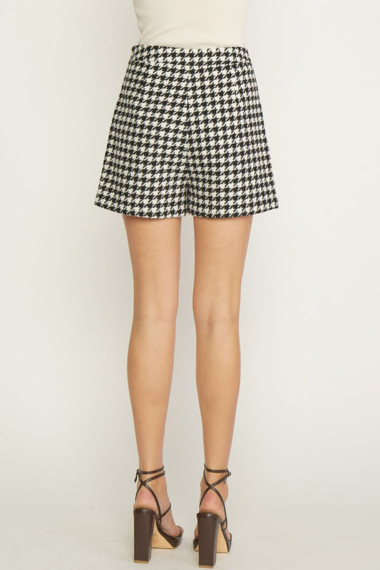Houndstooth skort