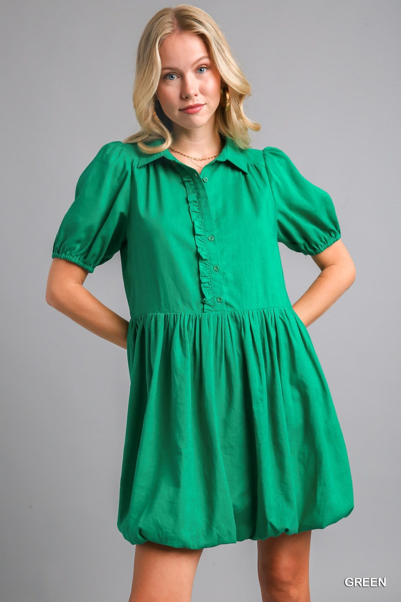 Green bubble dress
