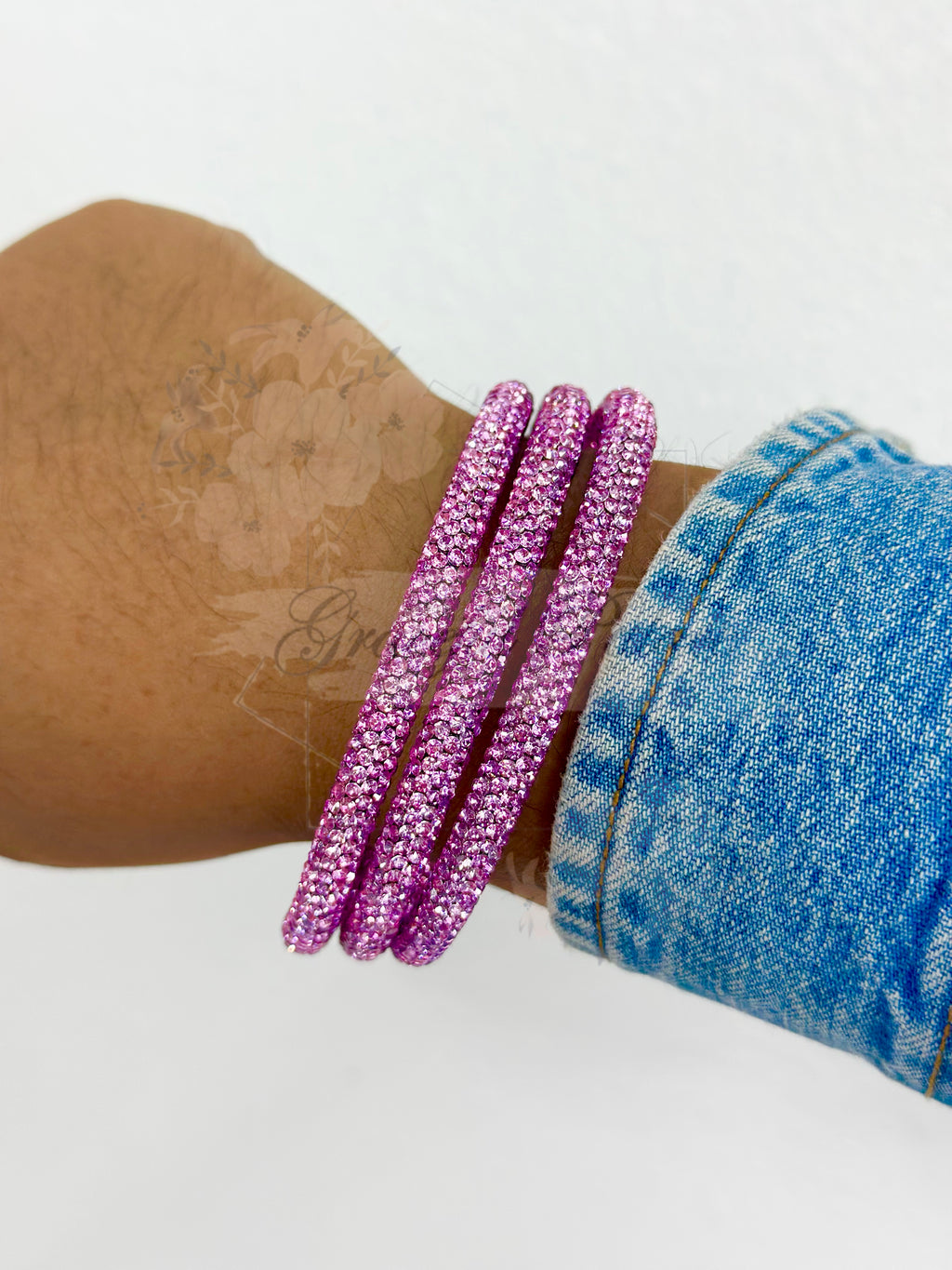 Rhinestone Bangle Set