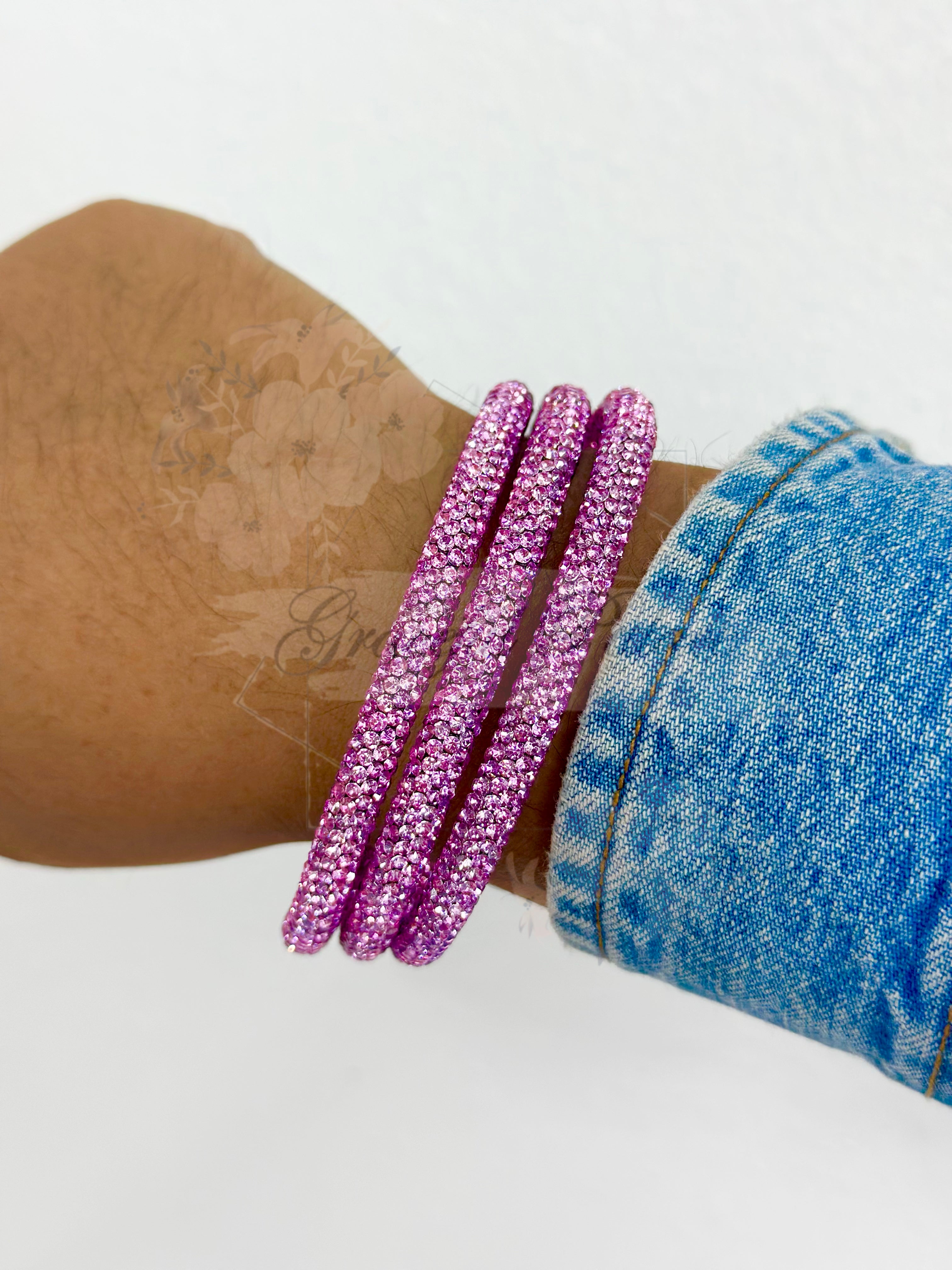 Rhinestone Bangle Set