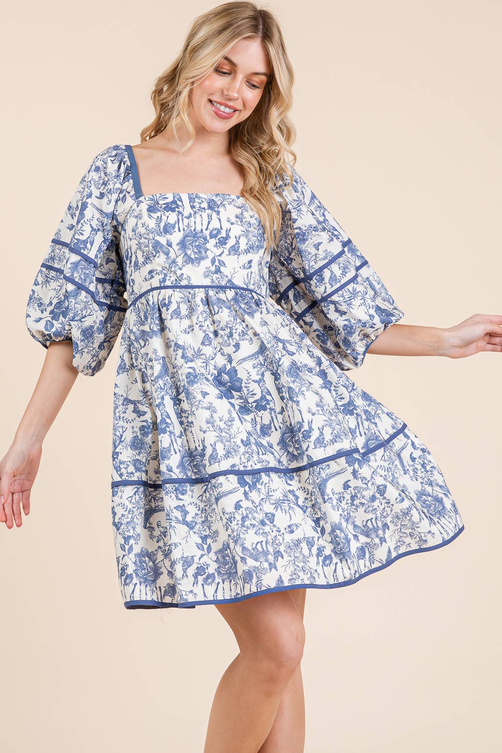 Floral Tiered Mini Dress