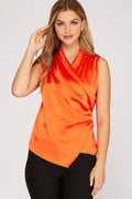 Satin Asymmetrical Top