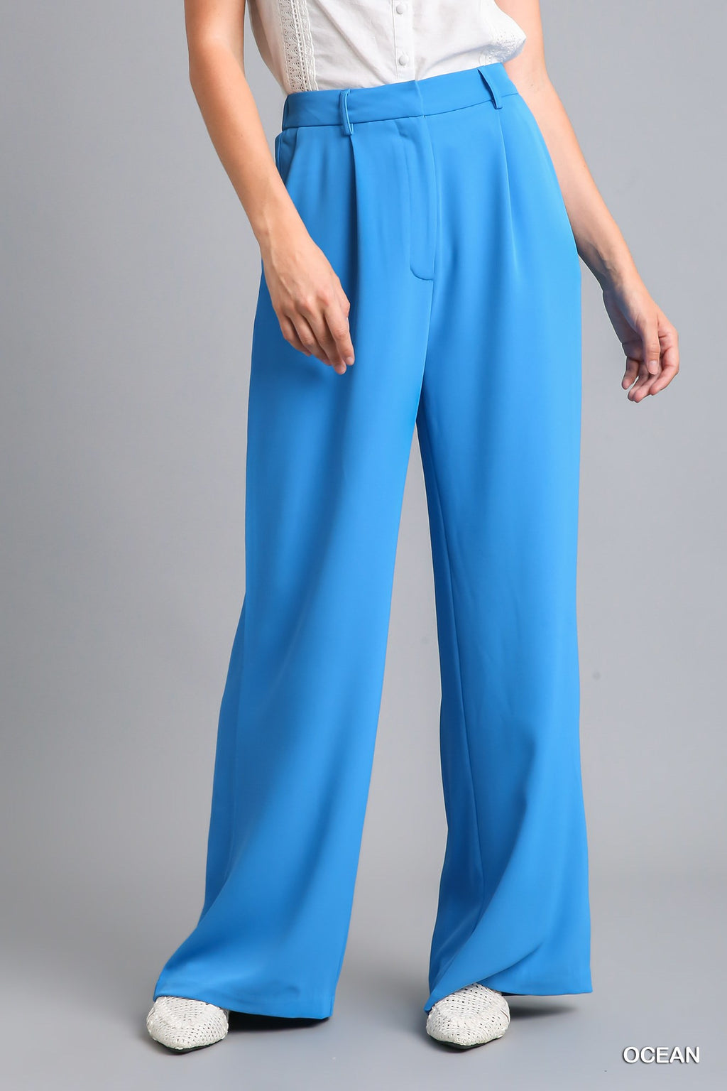 Ocean Wide Leg Trouser Pants