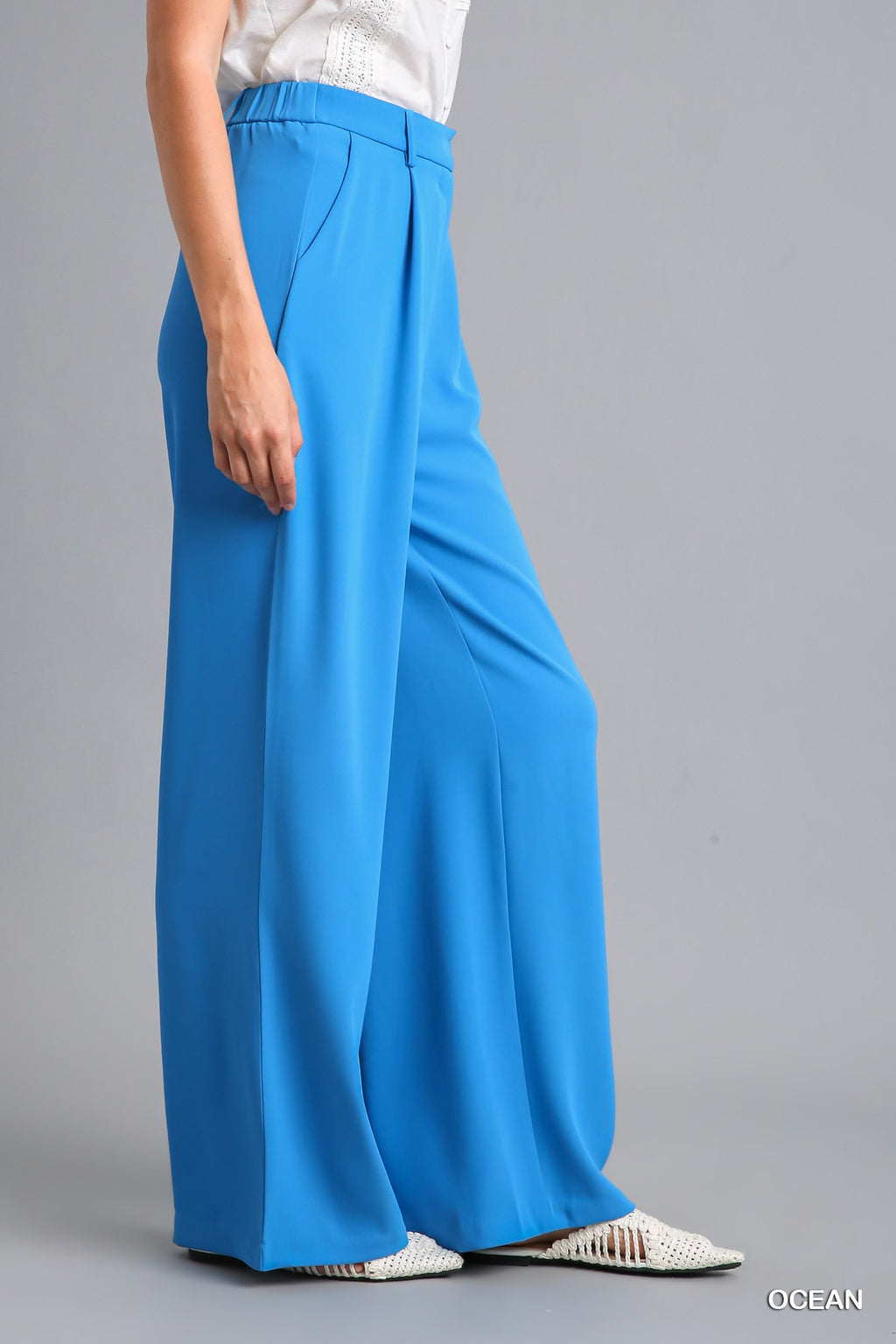 Ocean Wide Leg Trouser Pants
