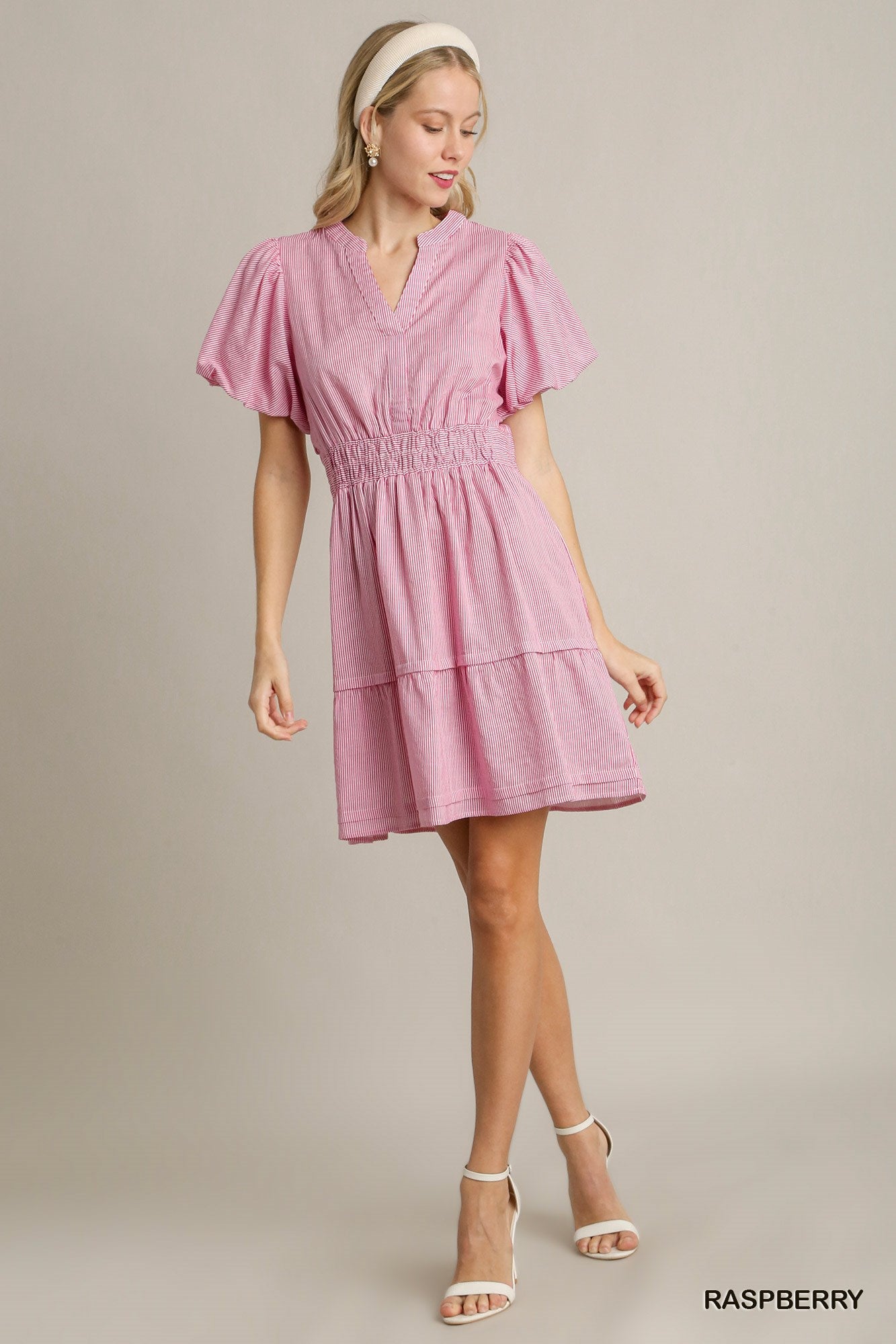 Striped pink dress