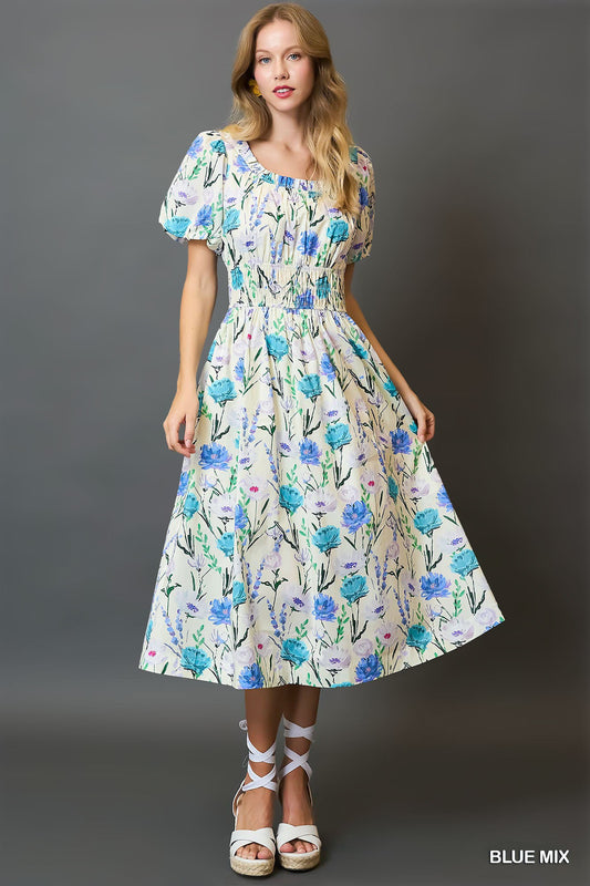 Blue spring midi