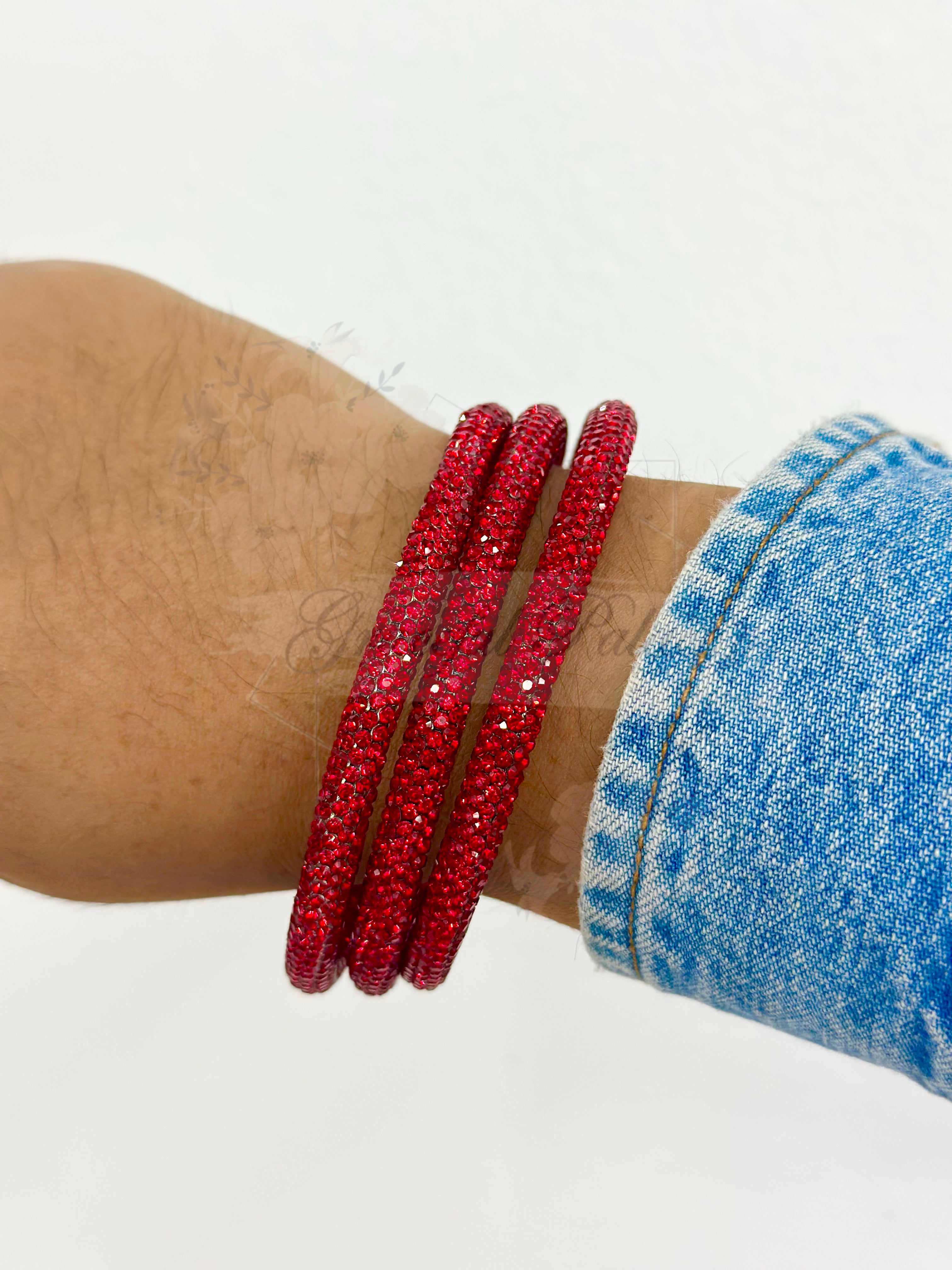 Rhinestone Bangle Set