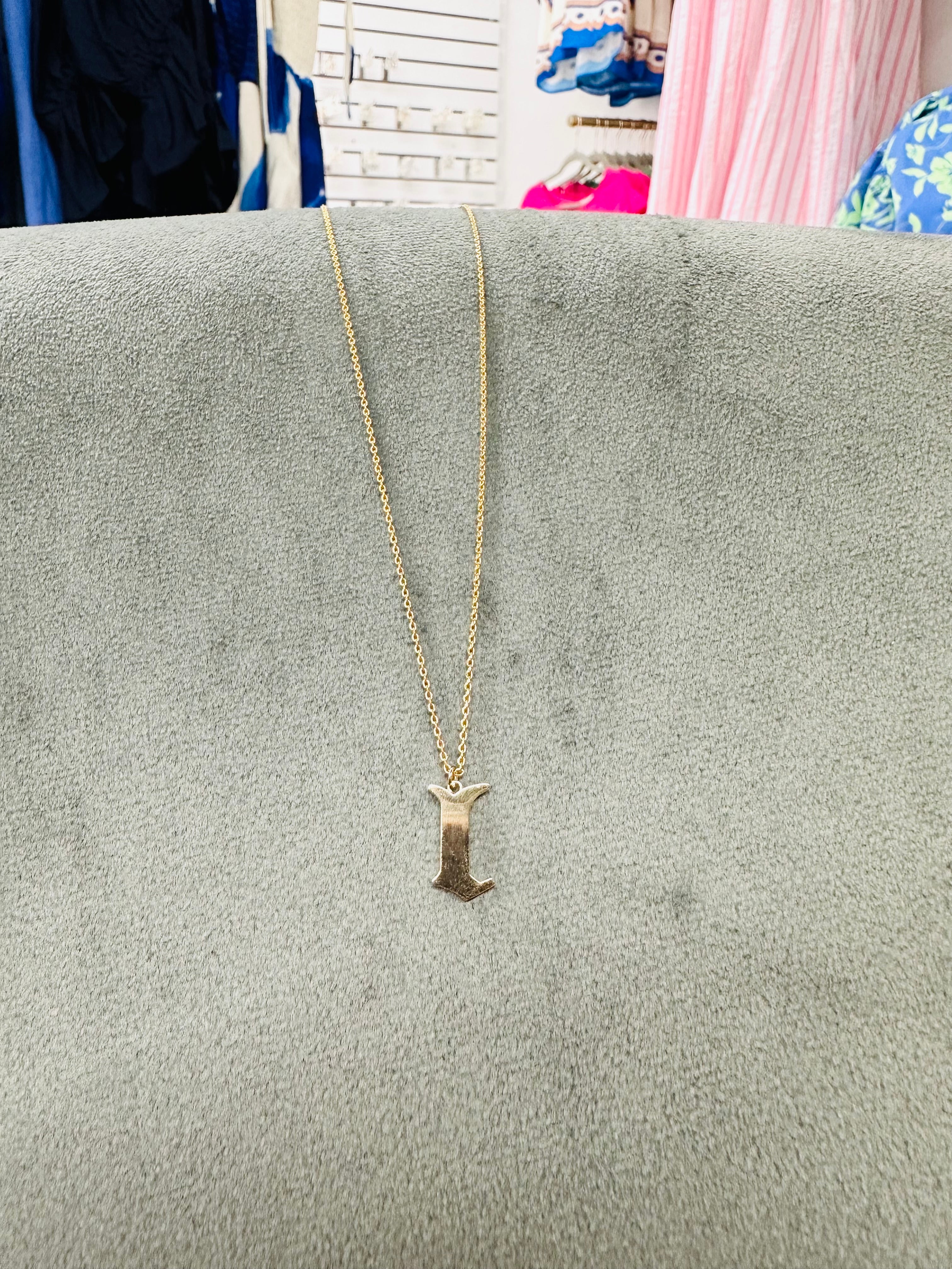 Gold Dipped Letter Necklace