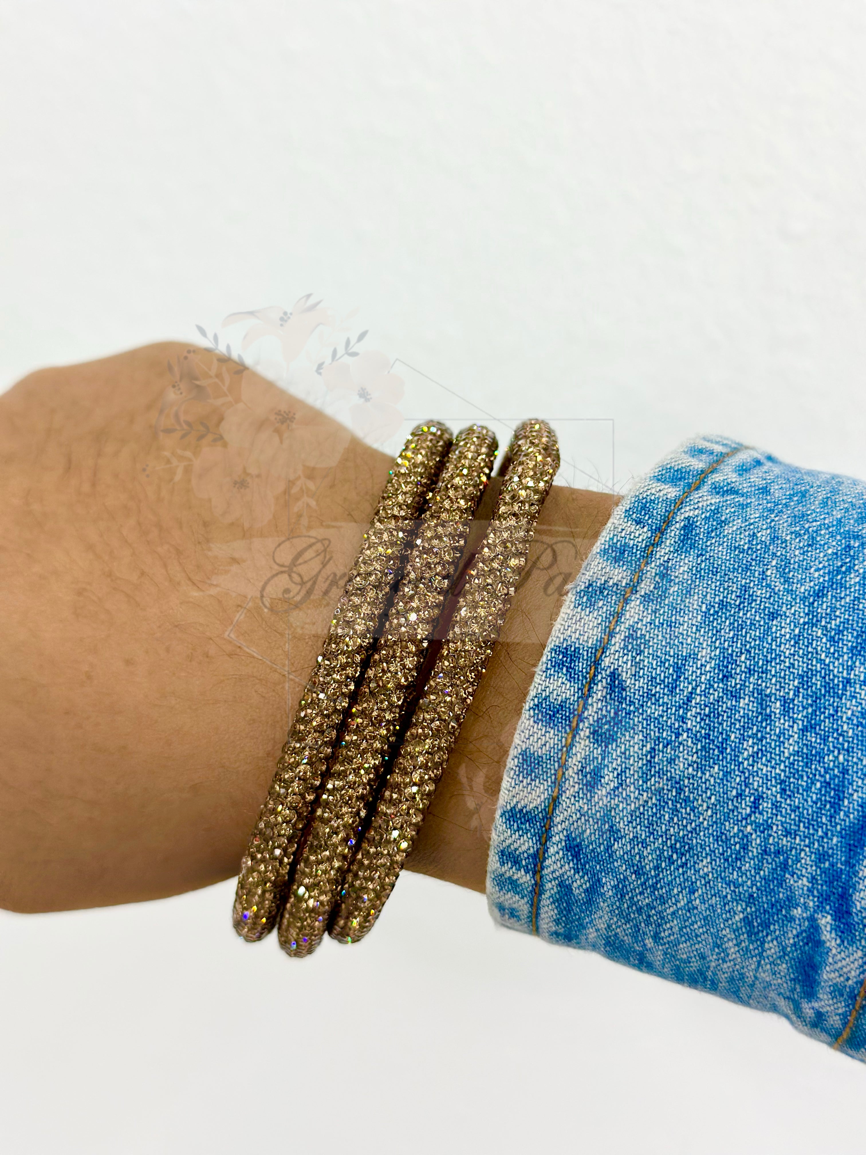 Rhinestone Bangle Set