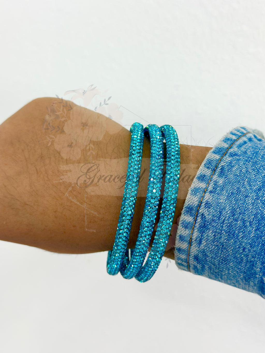 Rhinestone Bangle Set