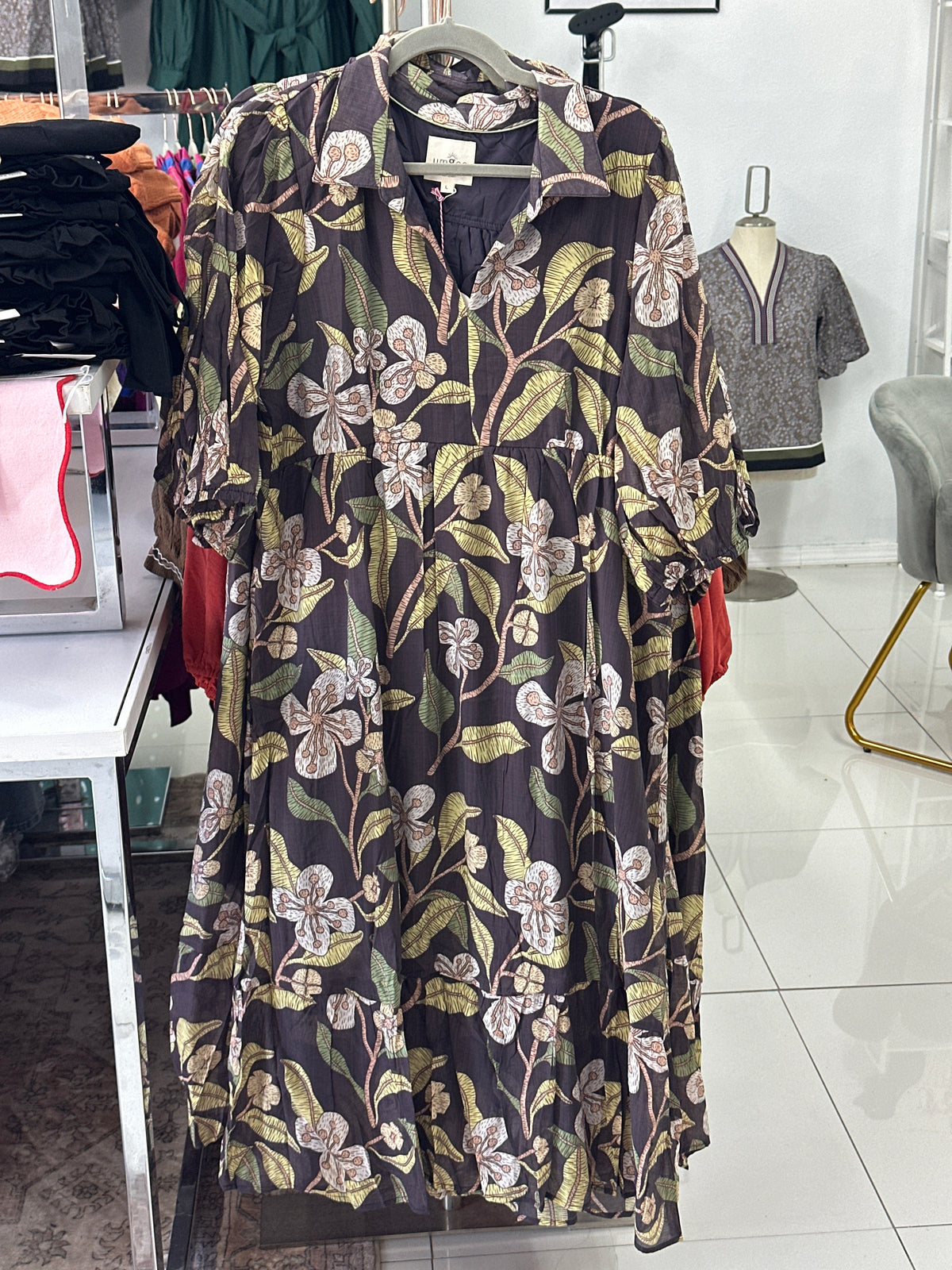 Falling Autumn midi dress