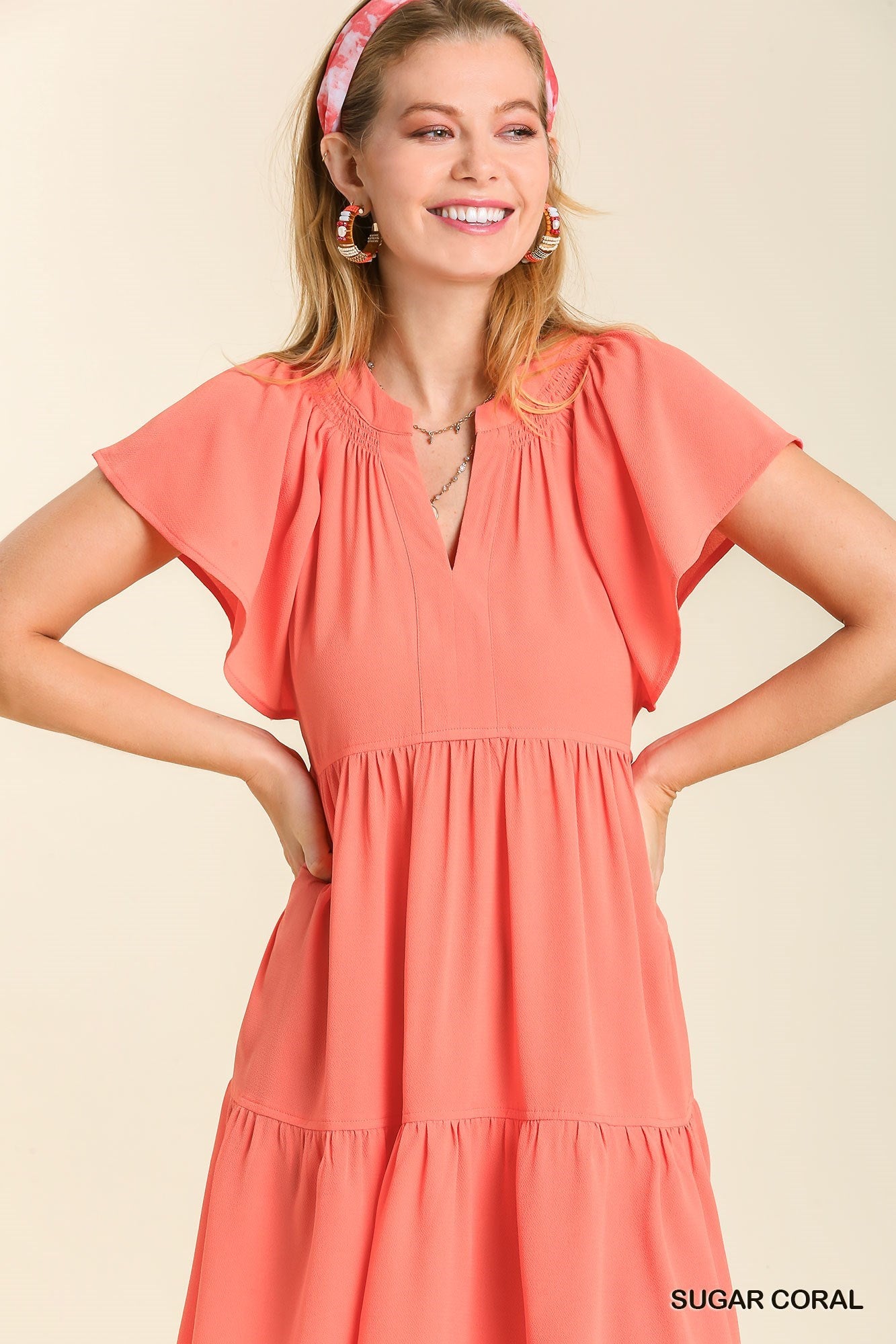 Peachy airy dress