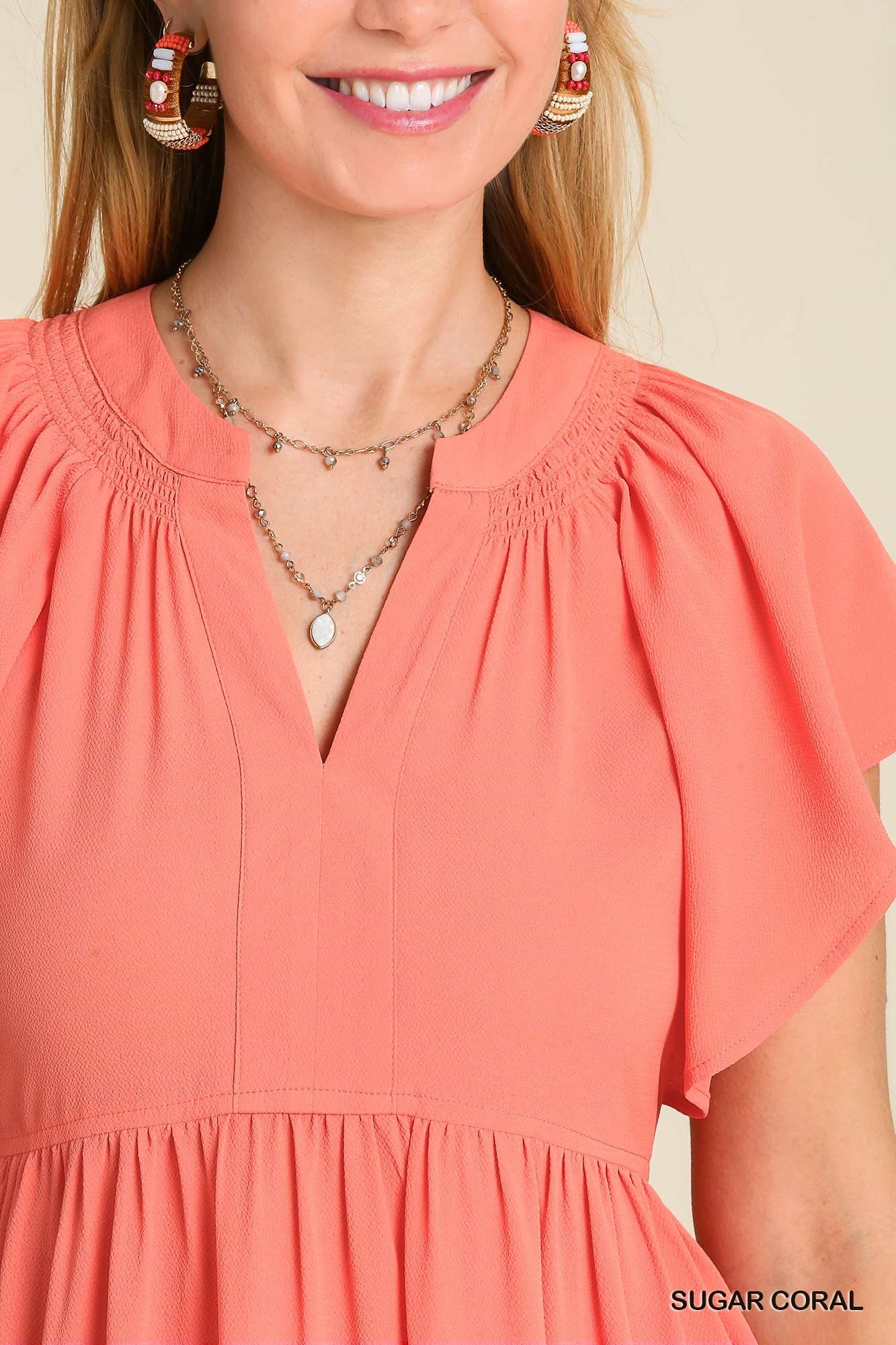 Peachy airy dress