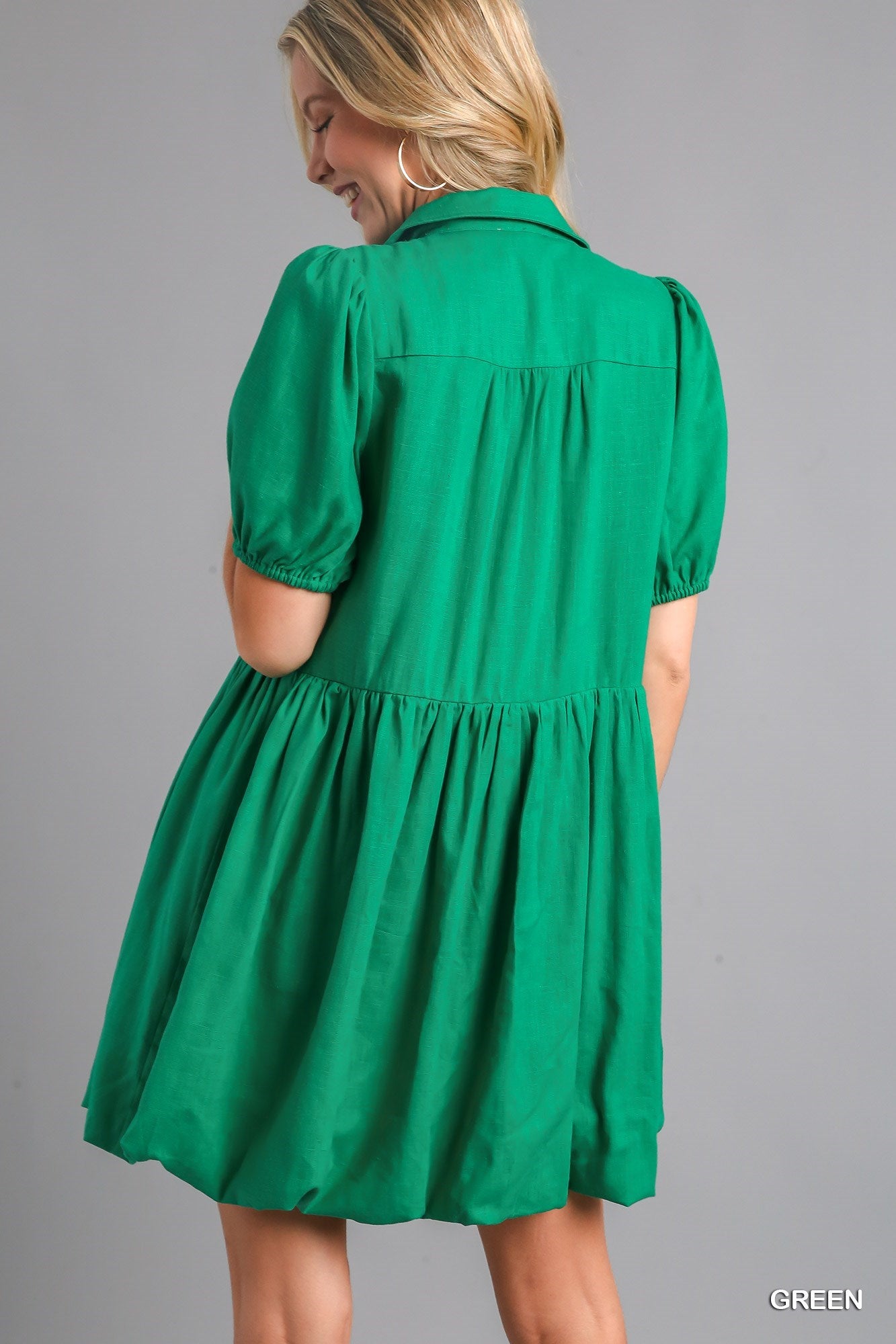 Green bubble dress