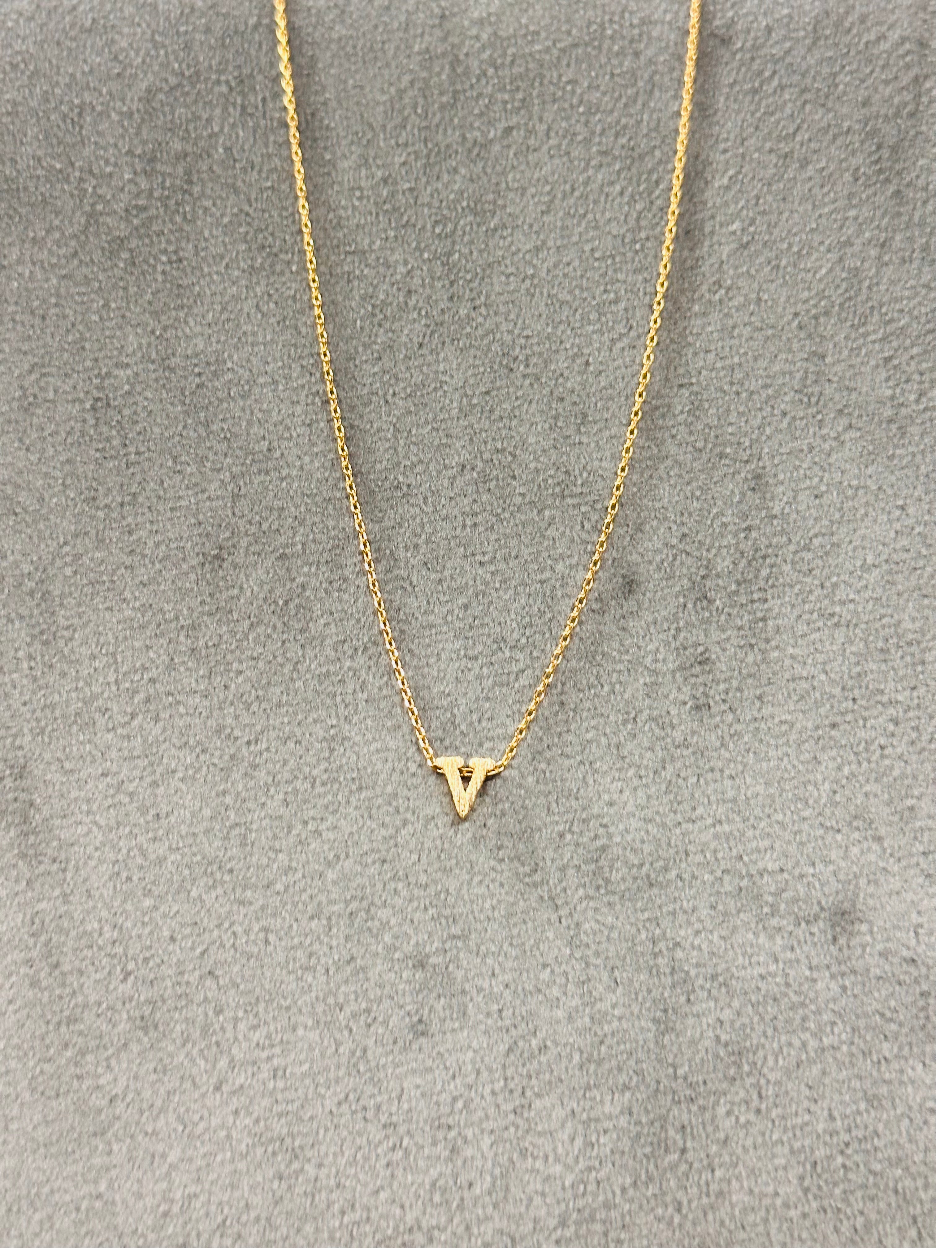 Gold Dipped TNR Letter Necklace