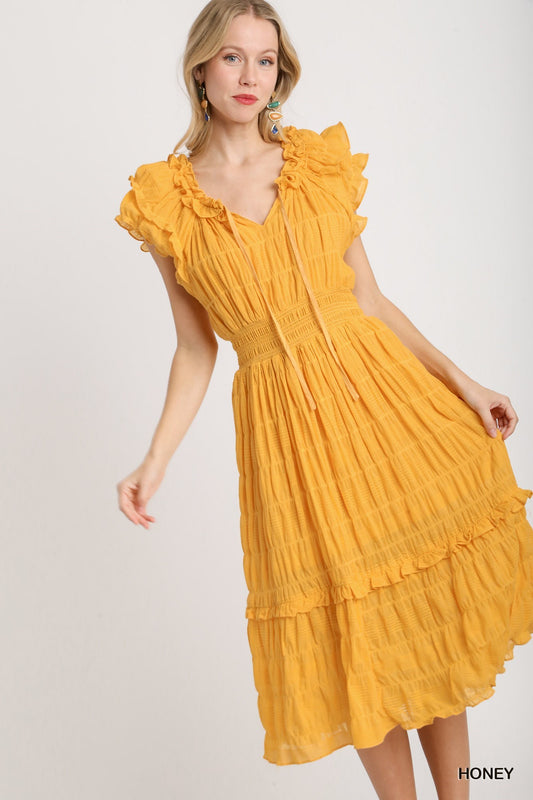 Elle Ruffled Midi