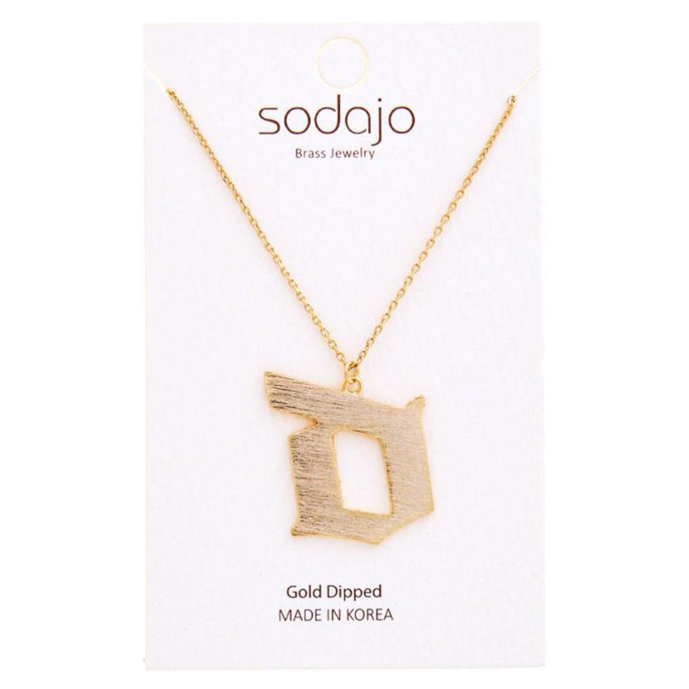 Gold Dipped Letter Necklace