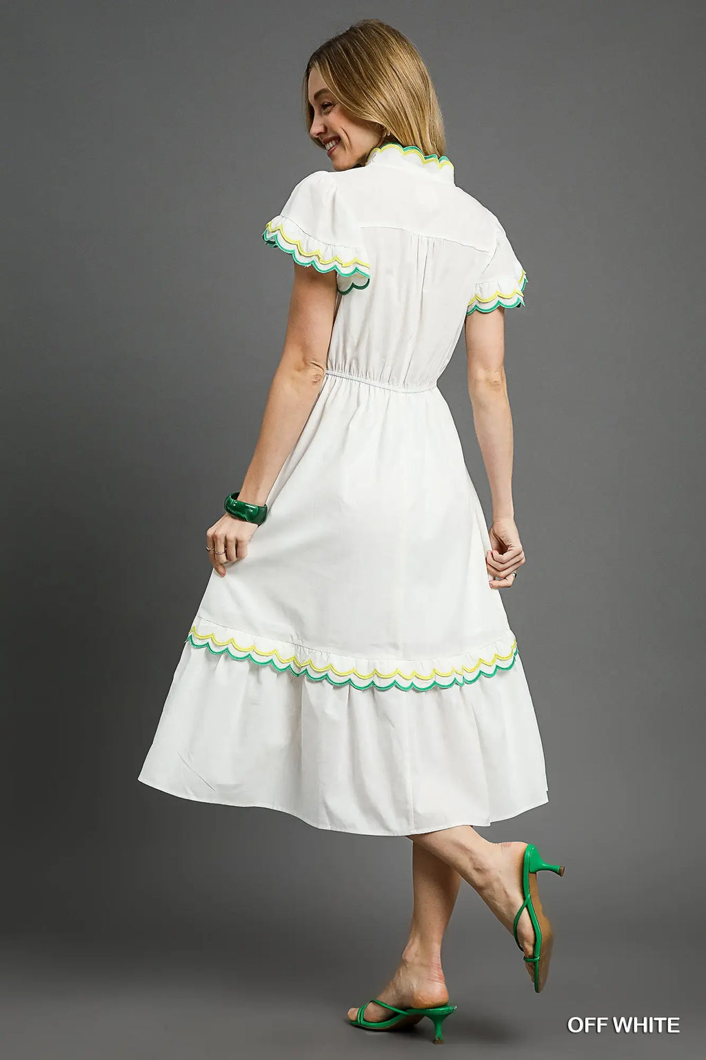 Scalloped Trim Dress