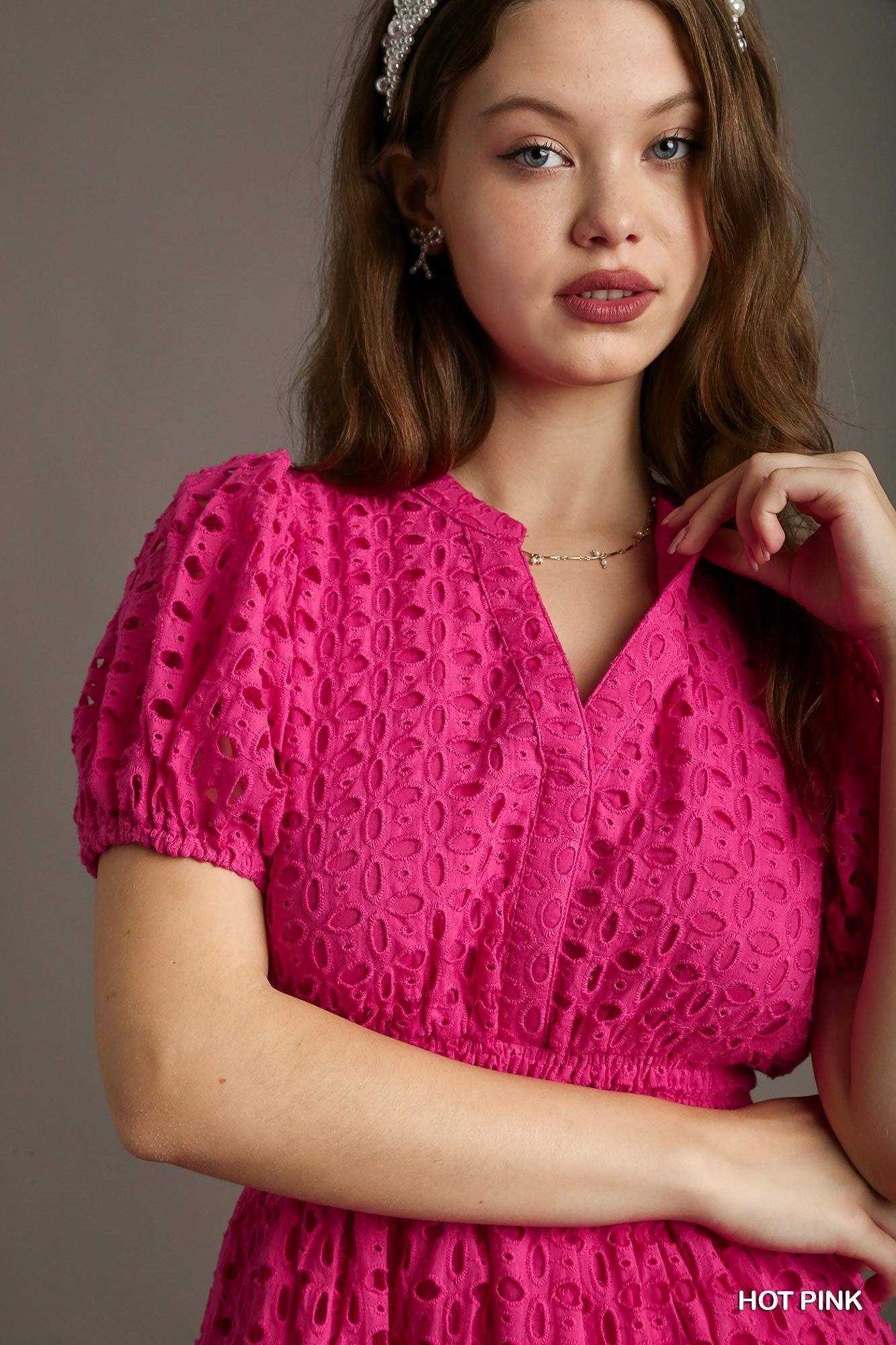 Eyelet Pink Dress