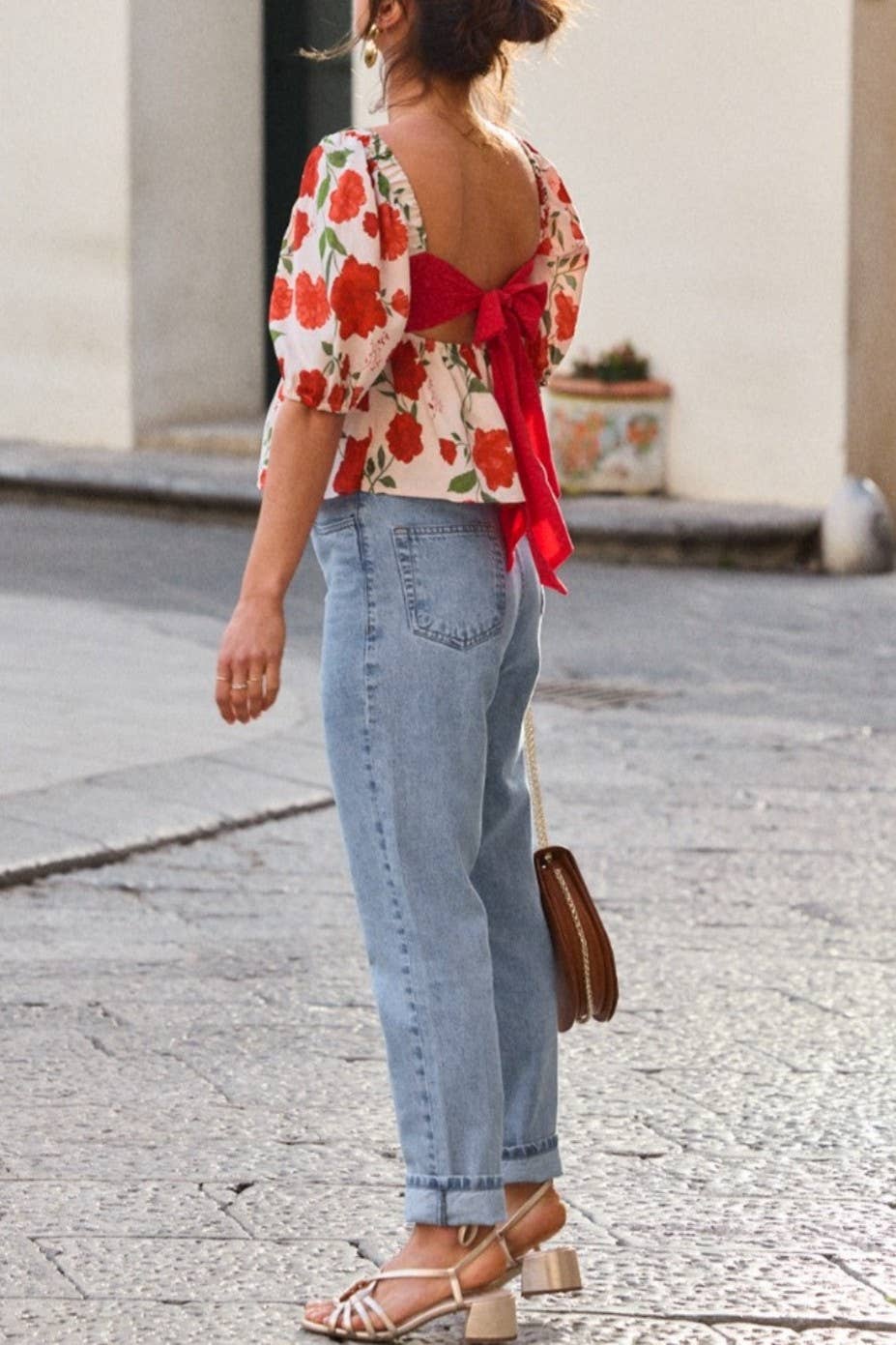 Rosie Floral peplum top