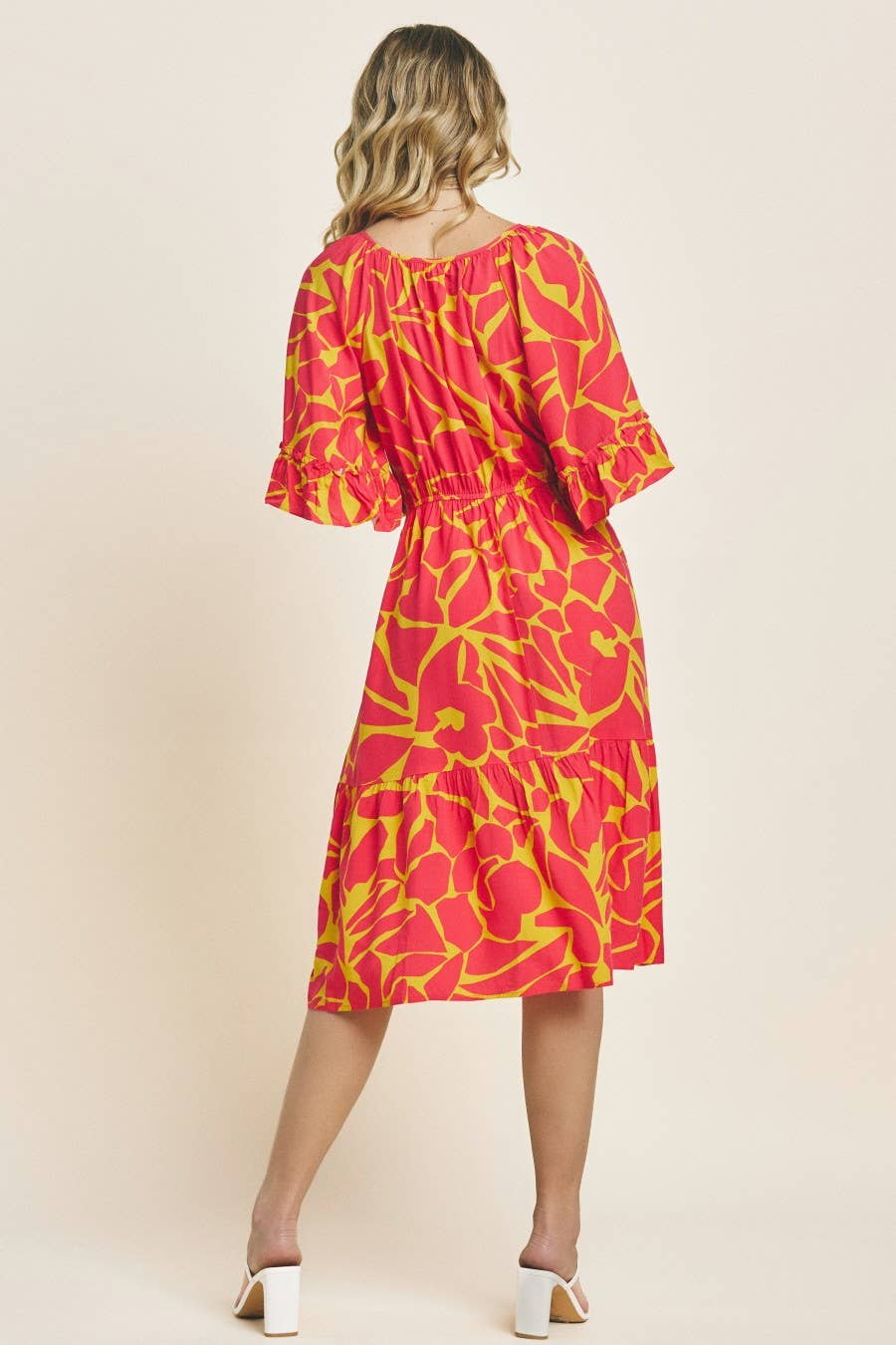 Geo Pattern Midi Dress