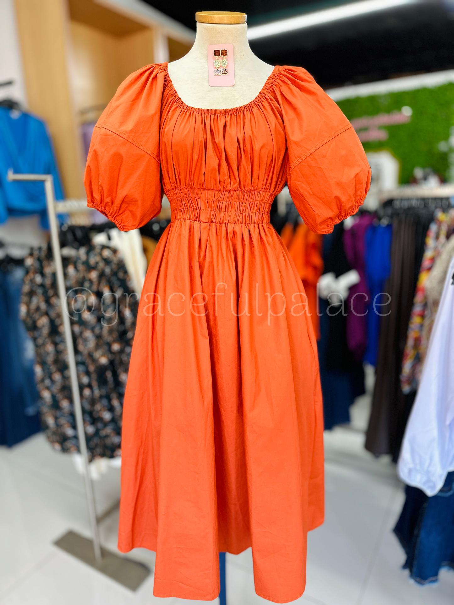 OrangeYou Glad Midi Dress